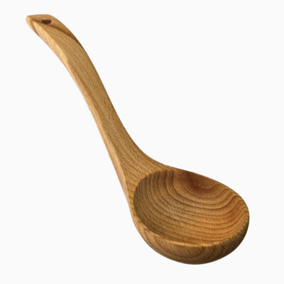 ملاقه چوبی دسته منحنی راش